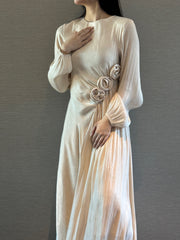 Ivory Flora Essence Grecian Dress